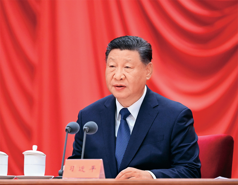 2025年1月6日，中共中央總書記、國(guó)家主席、中央軍委主席習(xí)近平在中國(guó)共產(chǎn)黨第二十屆中央紀(jì)律檢查委員會(huì)第四次全體會(huì)議上發(fā)表重要講話。 新華社記者 謝環(huán)馳/攝